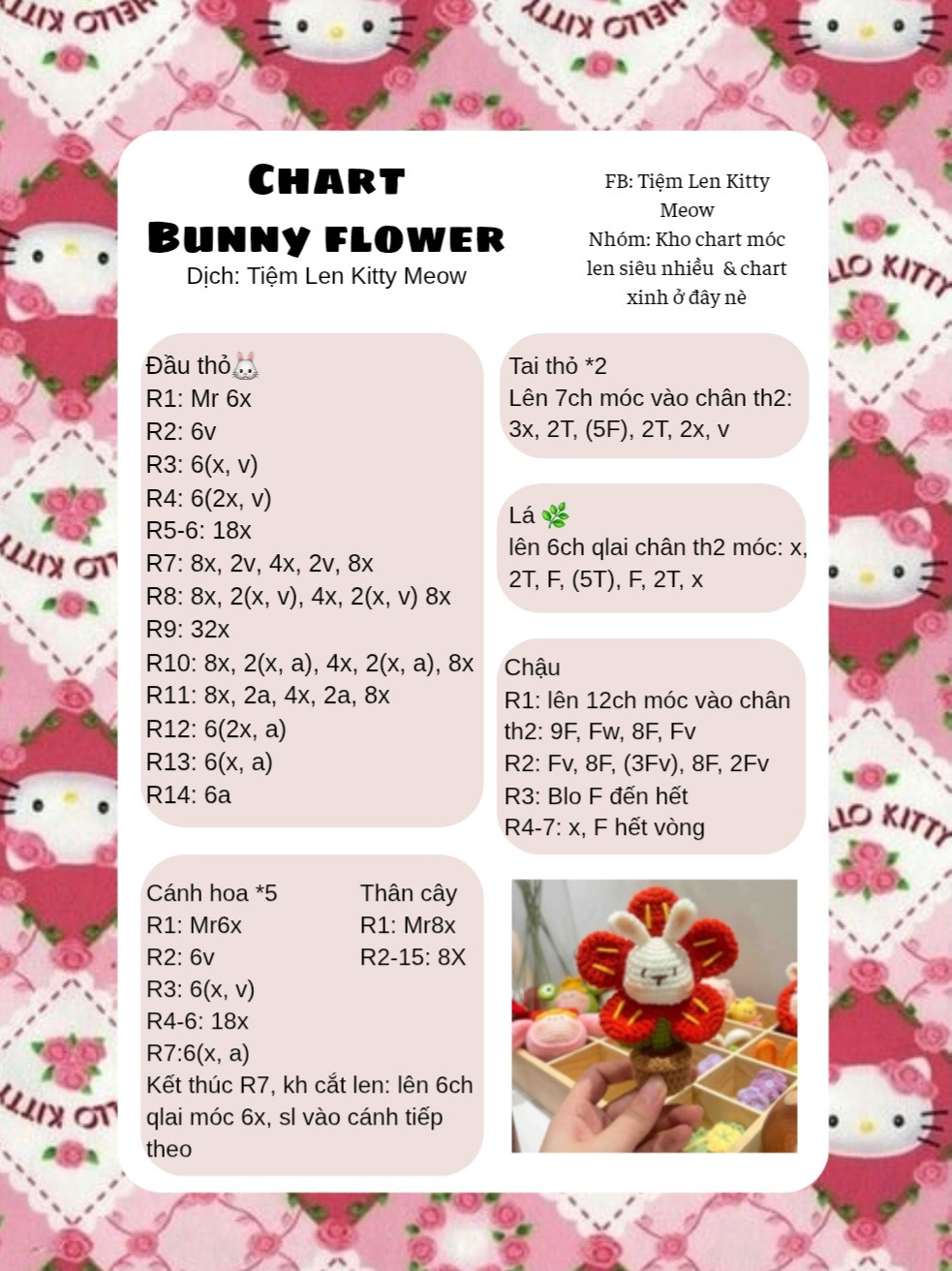 chart bunny flower