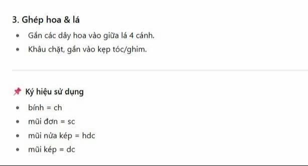chart kẹp tóc hoa rủ lá