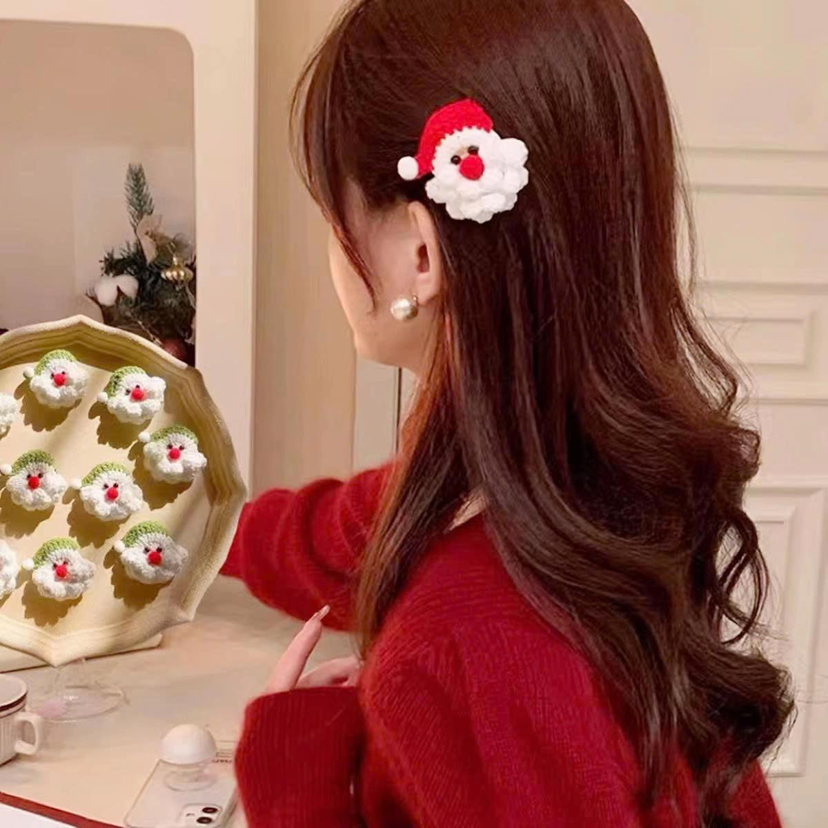Chart kẹp tóc ông già Noel #chartcrochet #chart #noel #kẹptoc #chartsuutam