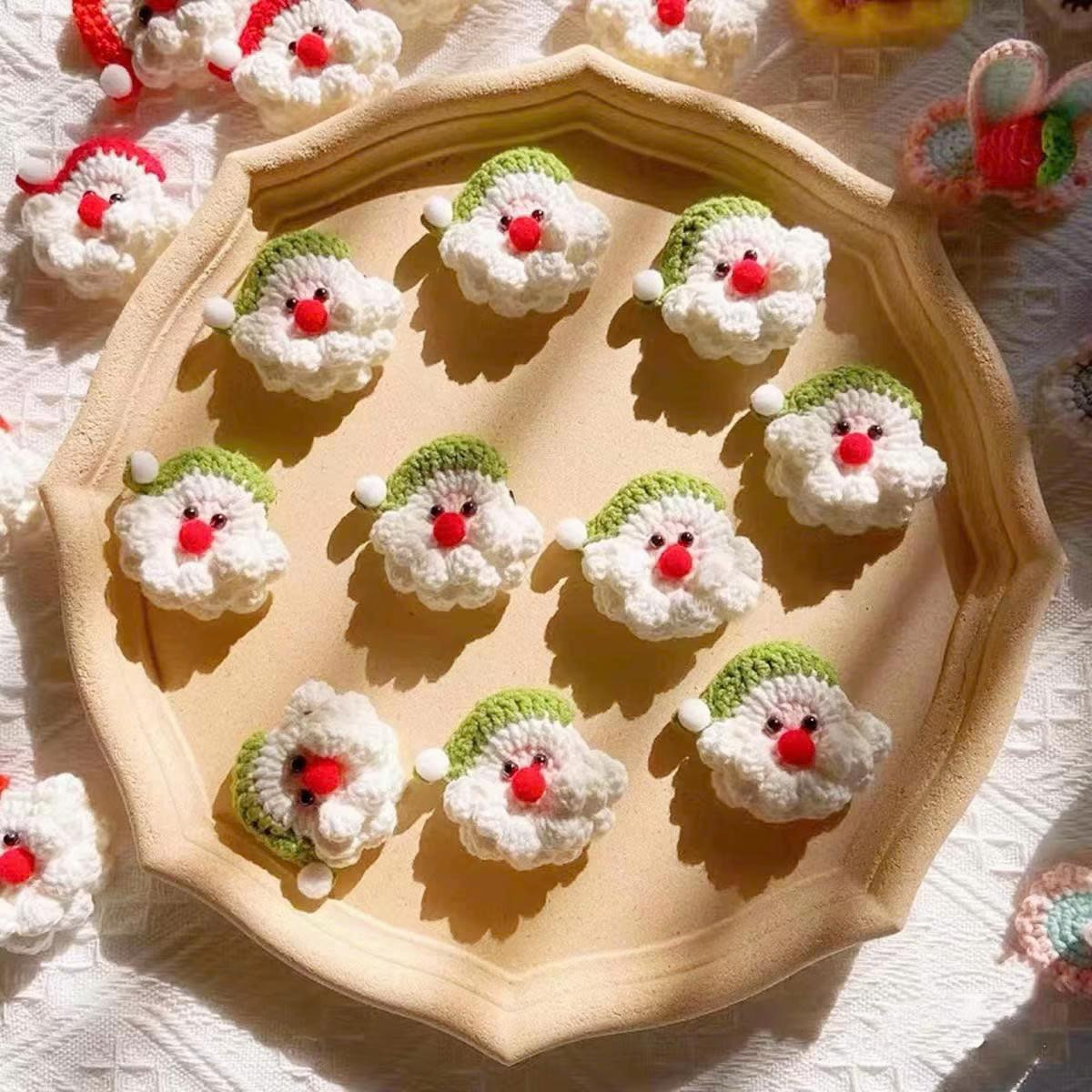 Chart kẹp tóc ông già Noel #chartcrochet #chart #noel #kẹptoc #chartsuutam