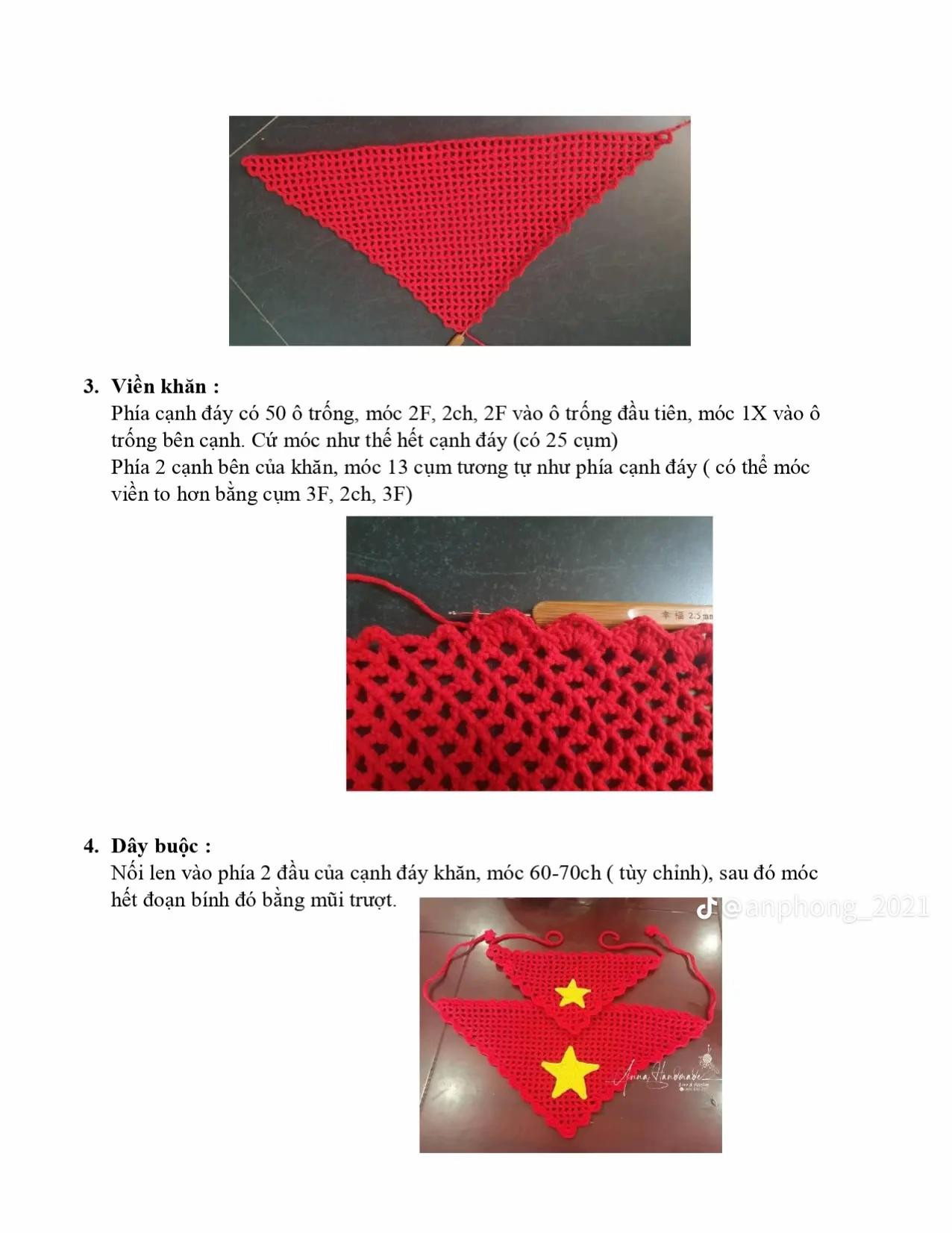chart khăn bandana cờ đỏ sao vàng.