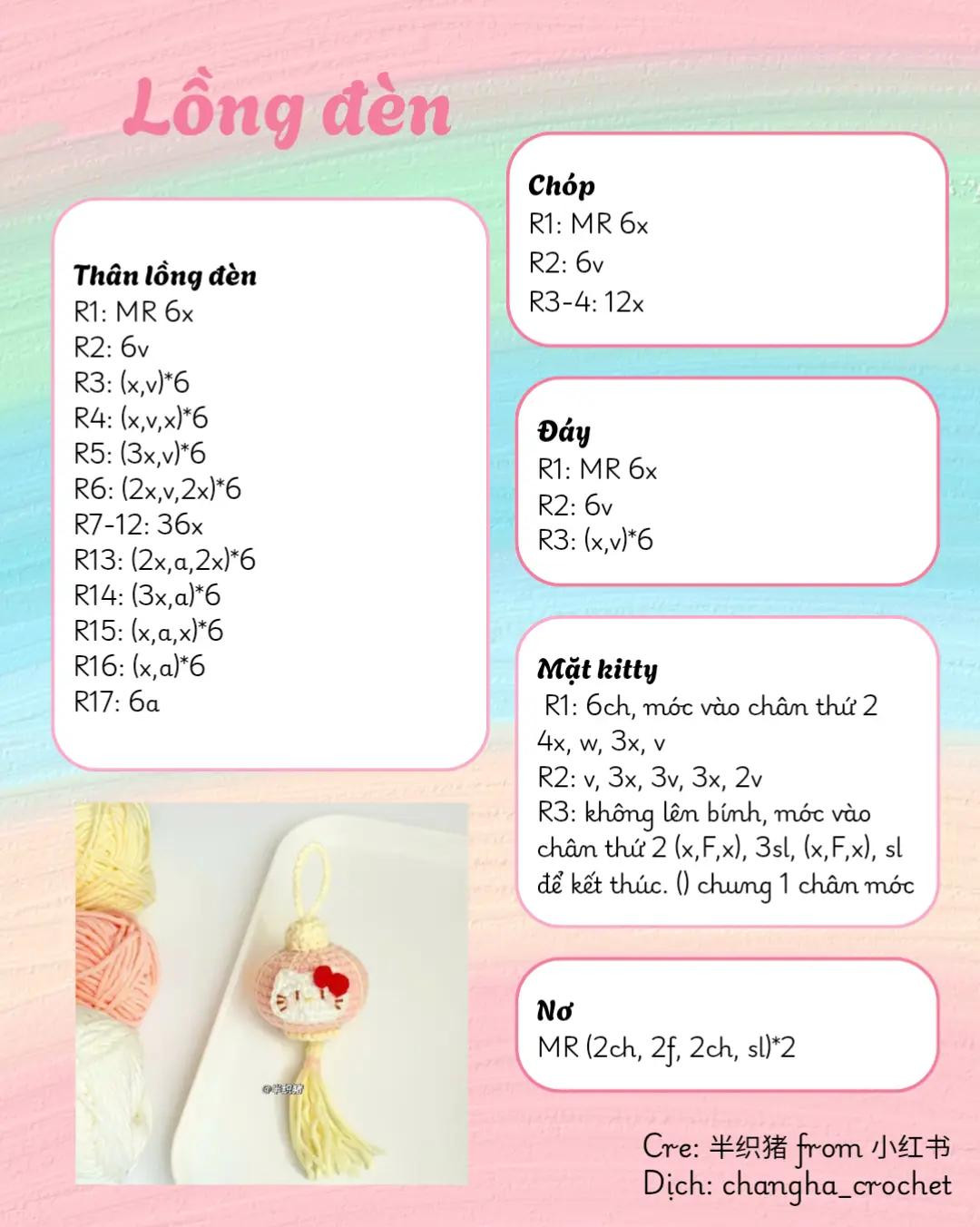 Chart lồng đèn hello kitty