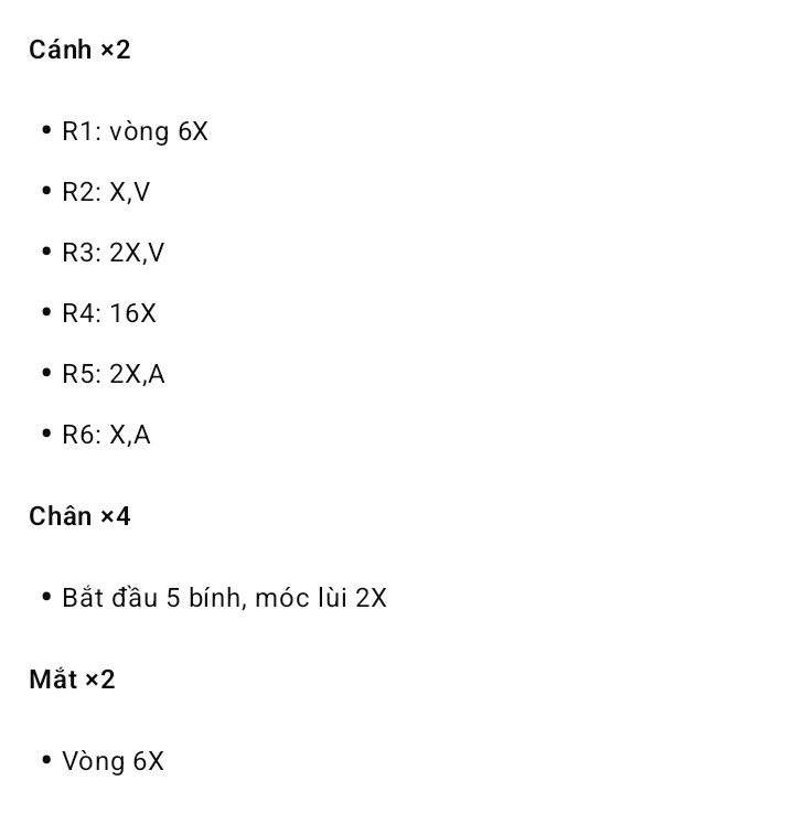 chart móc con ong vàng cánh trắng