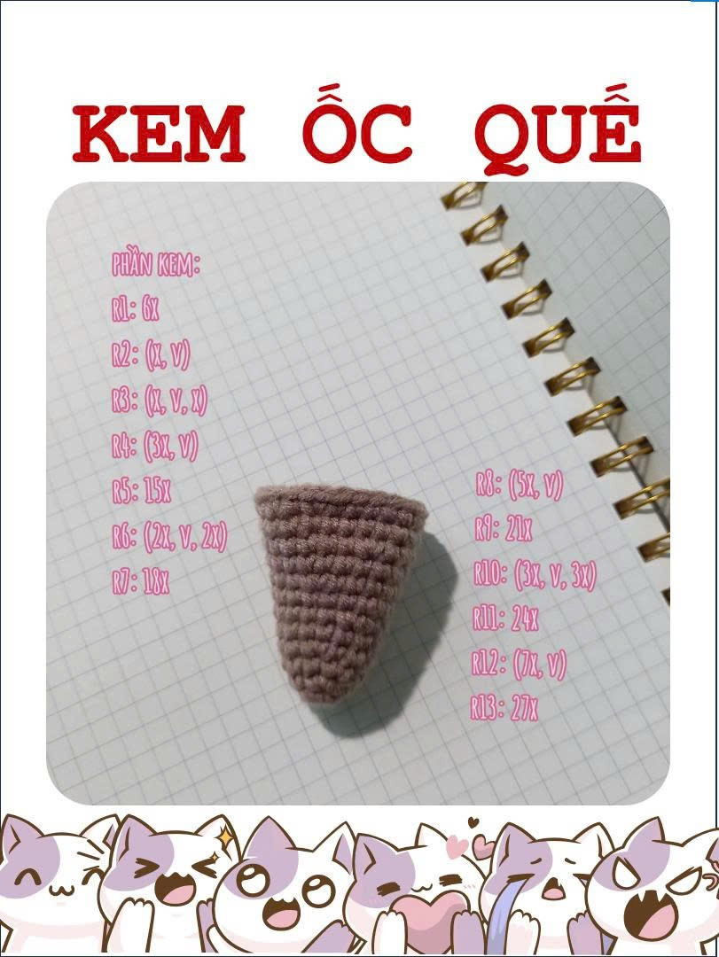 chart móc kem ốc quế xanh lá