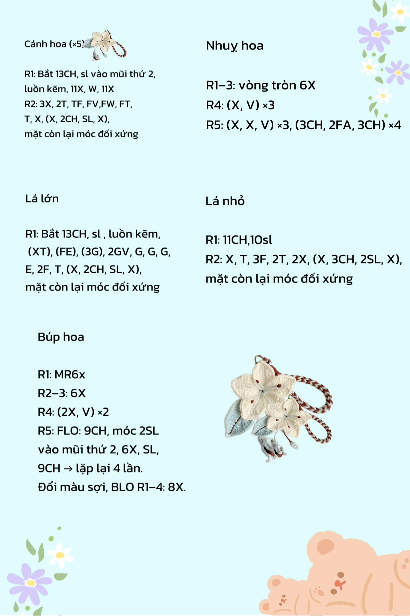 chart móc khóa hoa ly ly