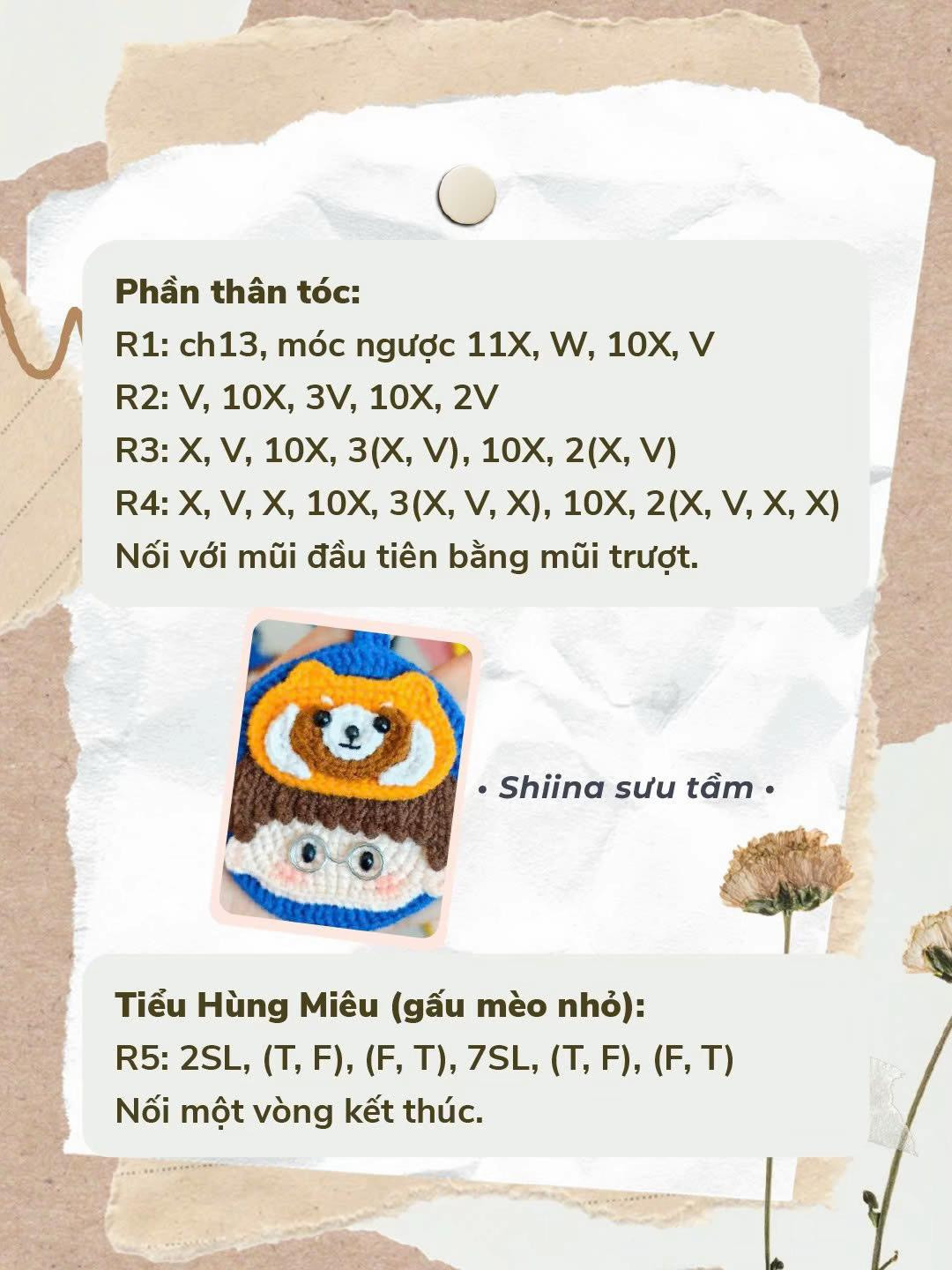 Chart móc len móc khoá dễ thương