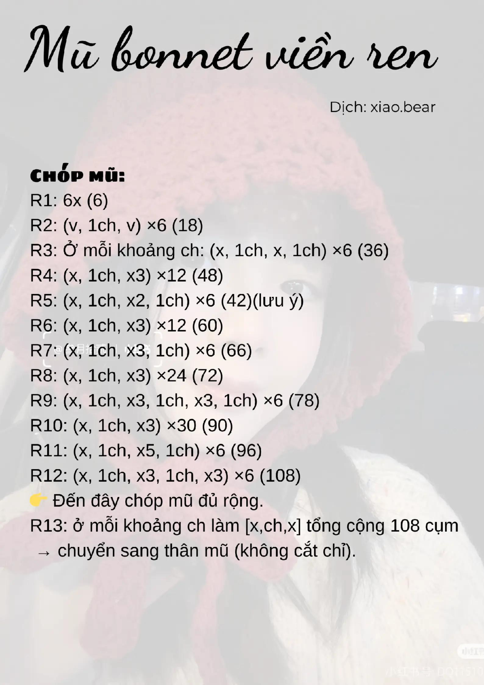 chart móc mũ người tuyết