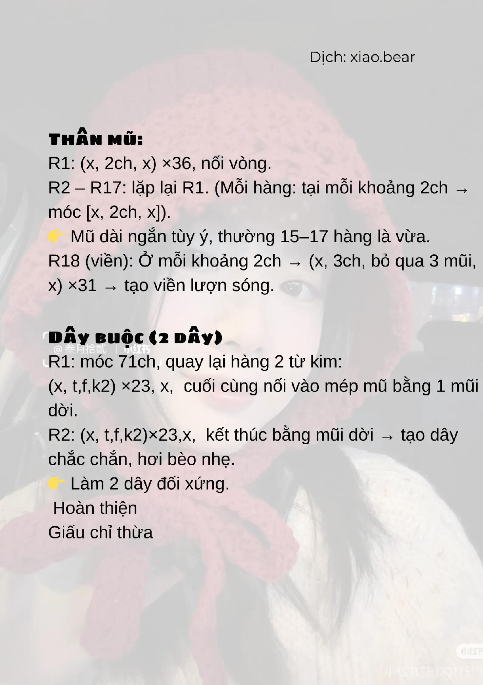 chart móc mũ người tuyết