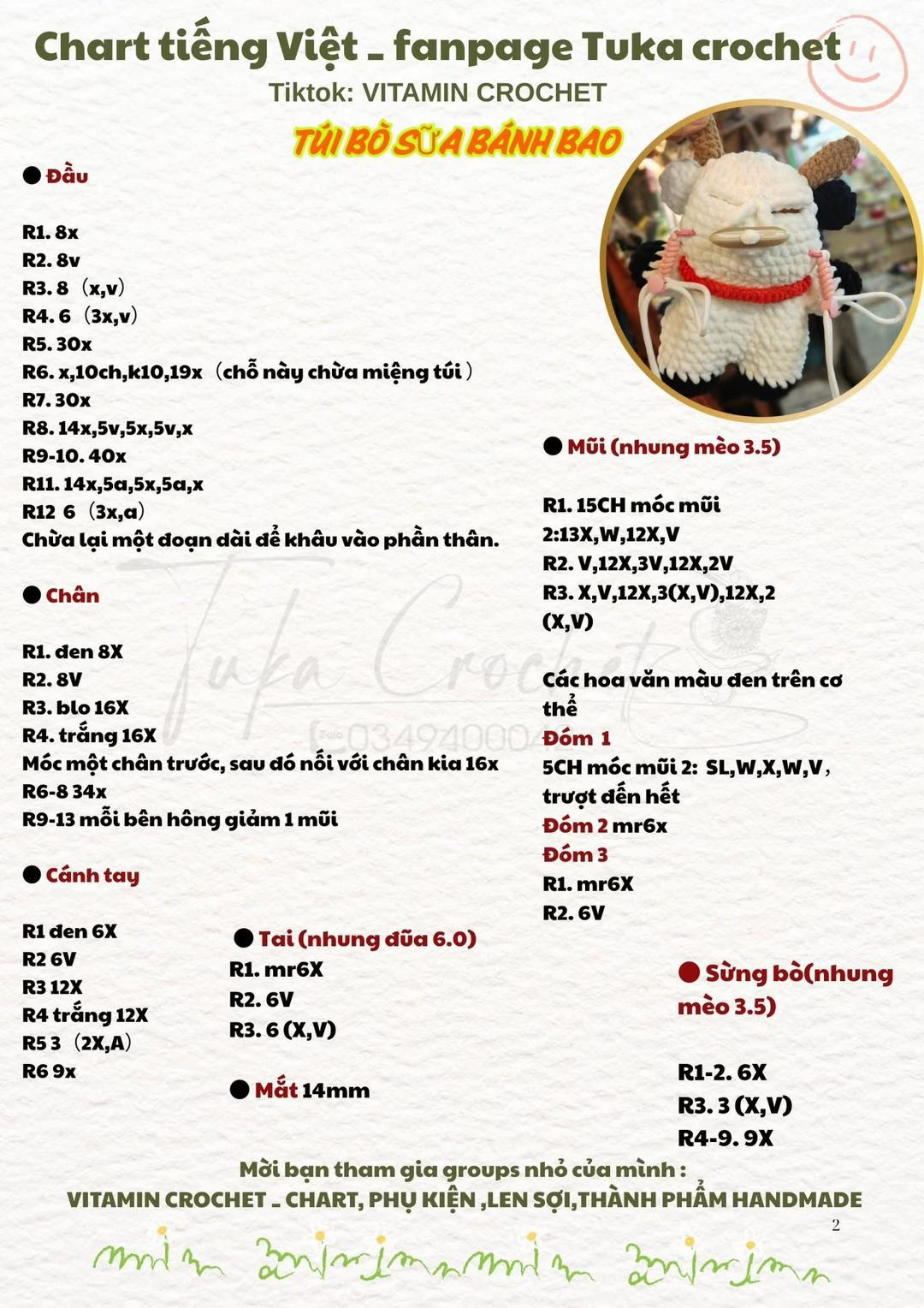 CHART MÓC TÚI BÒ SỮA