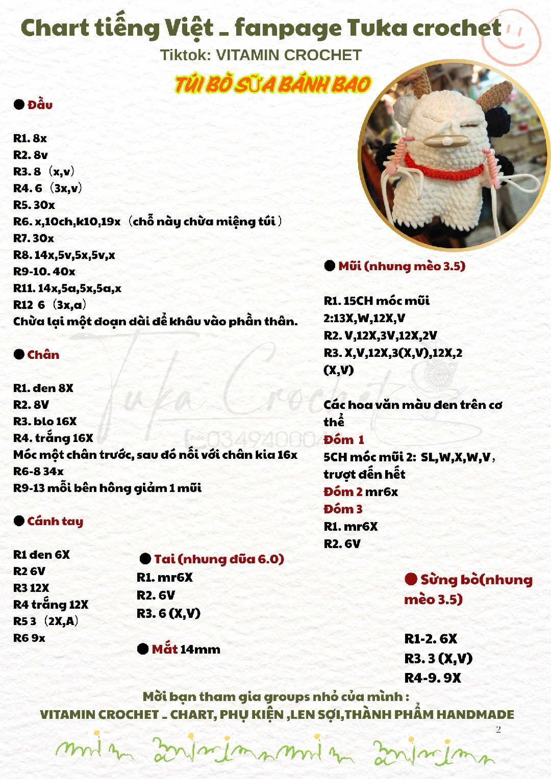 CHART MÓC TÚI BÒ SỮA NÈ