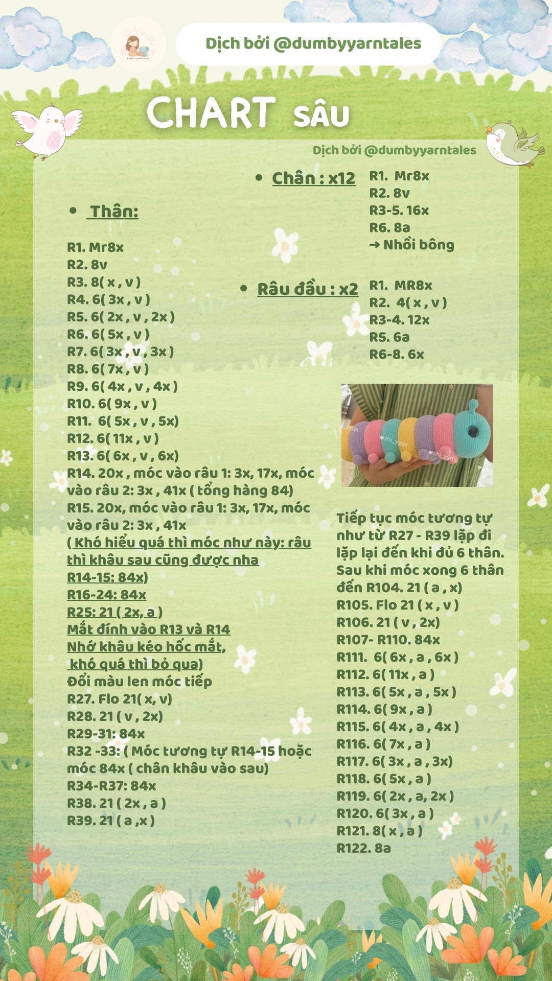 Chart Sâu bảy màu.