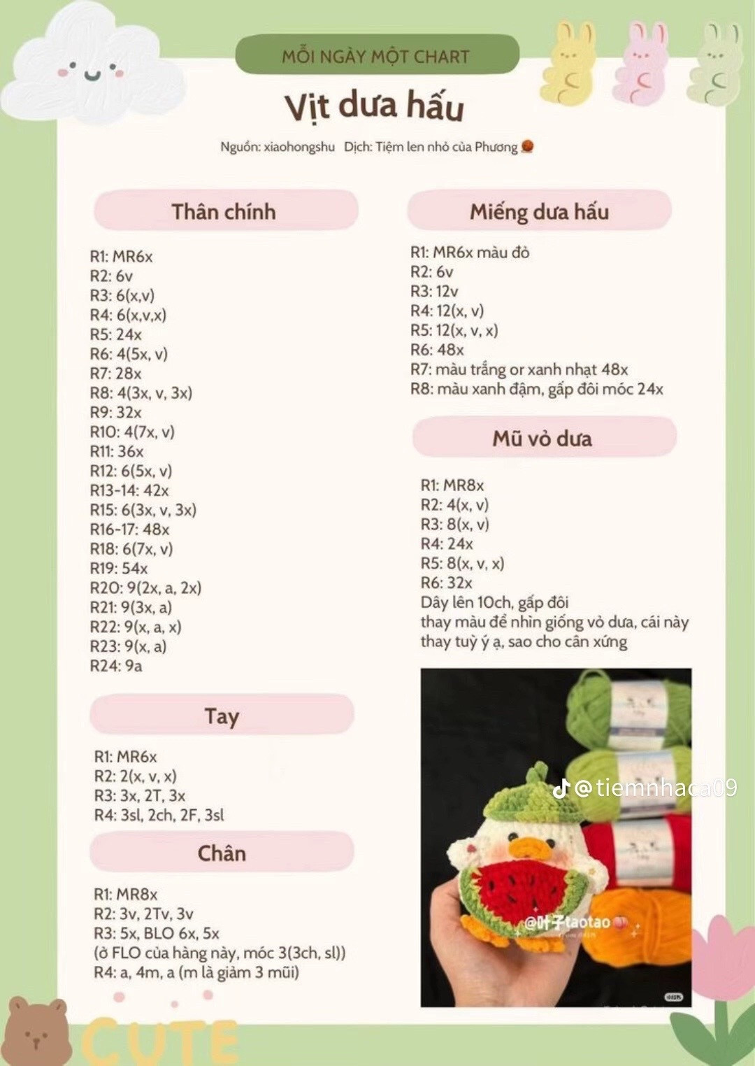 Chart vịt dưa hấu