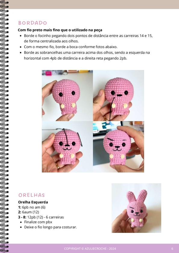 Chaveiro de Coelhinho em Crochê: Receita e Materiais Necessários