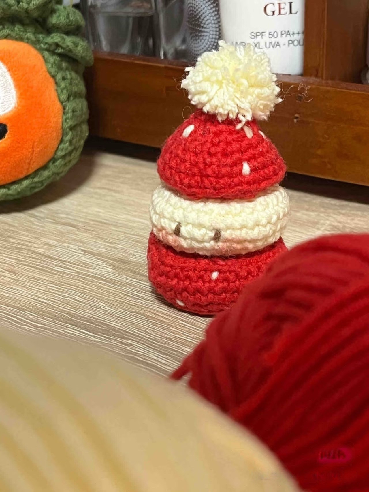 Chaveiro de Crochê em Forma de Papai Noel