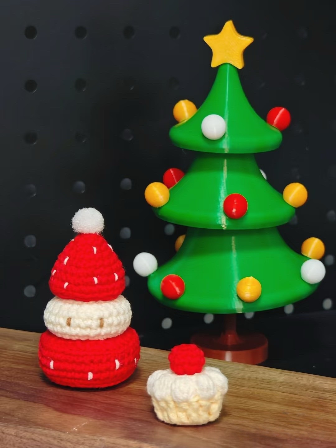 Chaveiro de Crochê em Forma de Papai Noel