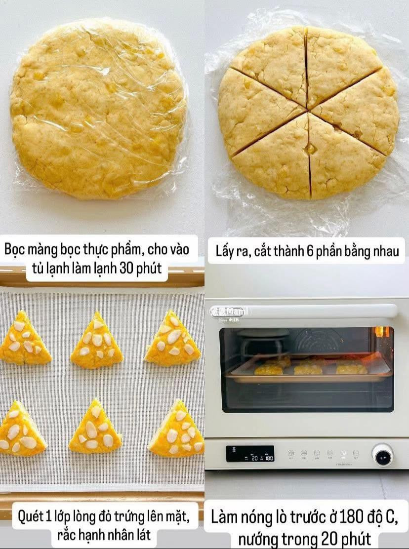 🍎 CÔNG THỨC BÁNH SCONE NHÂN TÁO HẠNH NHÂN 🍎