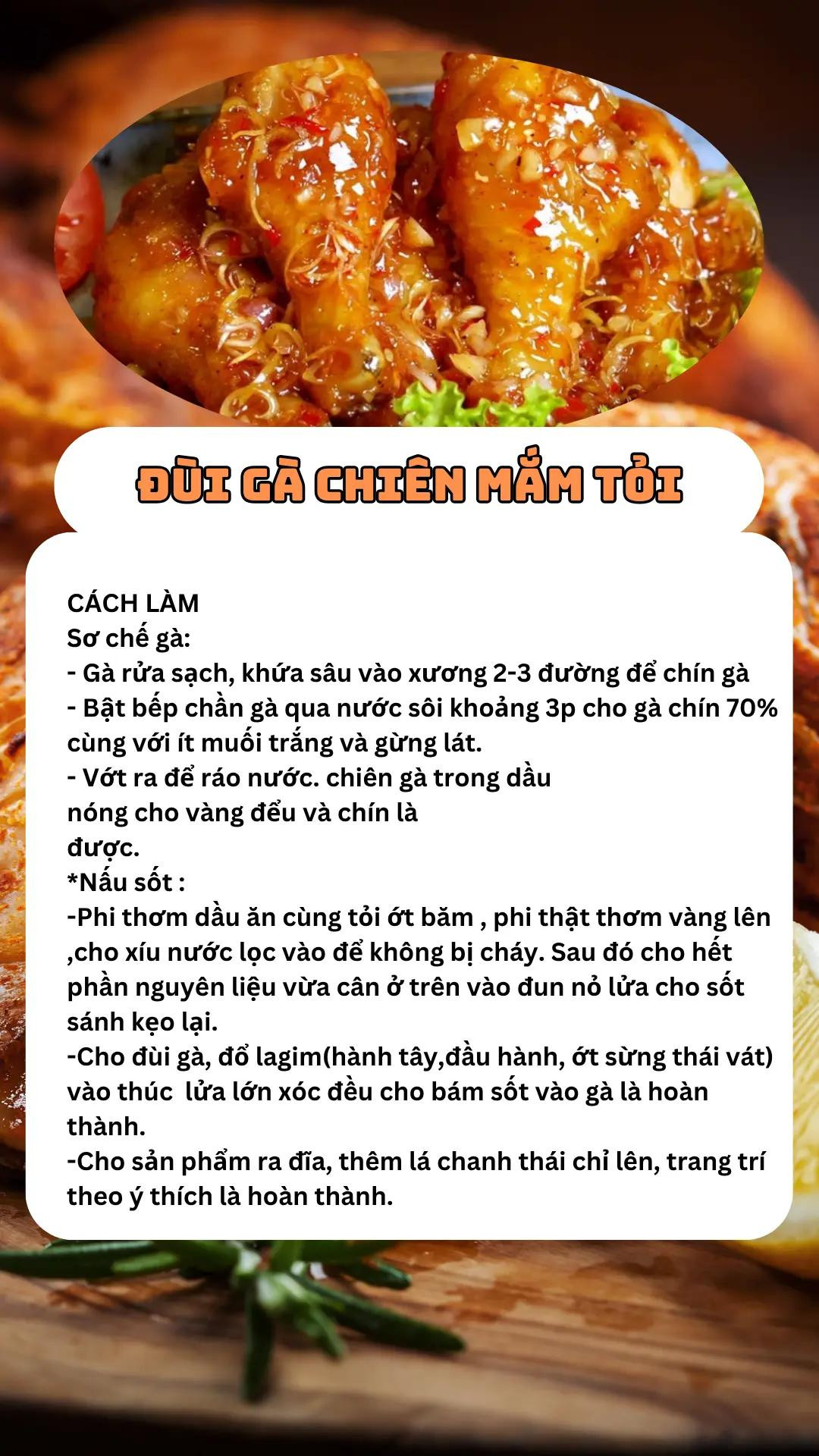 Công thức Đùi Gà Chiên Mắm Tỏi ngon bất bại