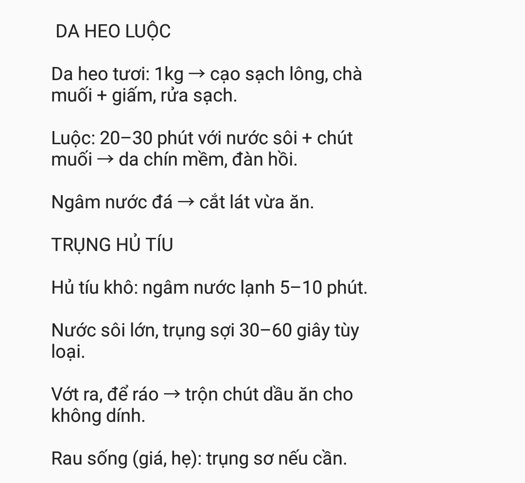 Công thức nước dùng Hủ Tíu Gỏ