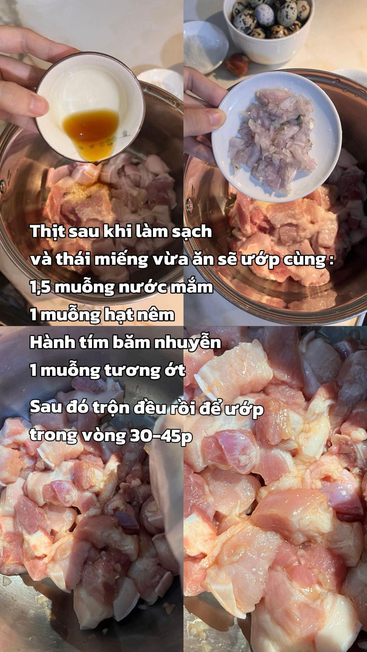 Công thức thịt kho trứng cút đơn giản mà siêu ngon.