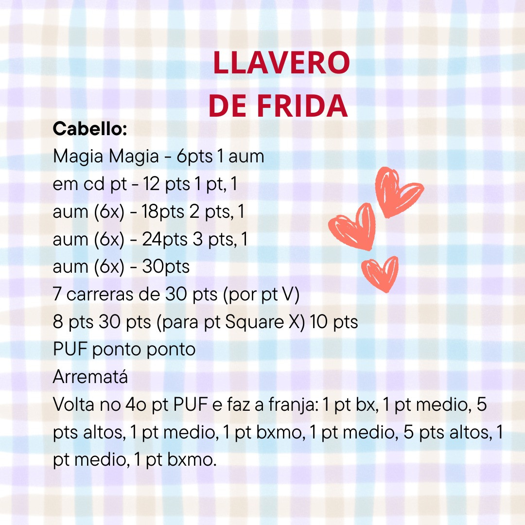 Crea un llavero de crochet inspirado en Frida