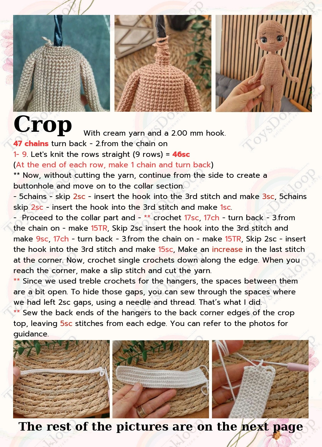 Create a Cute Crochet Doll with Colorful Overalls Pattern
