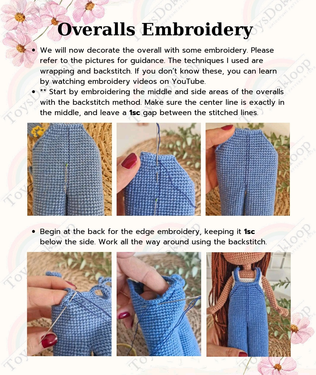 Create a Cute Crochet Doll with Colorful Overalls Pattern