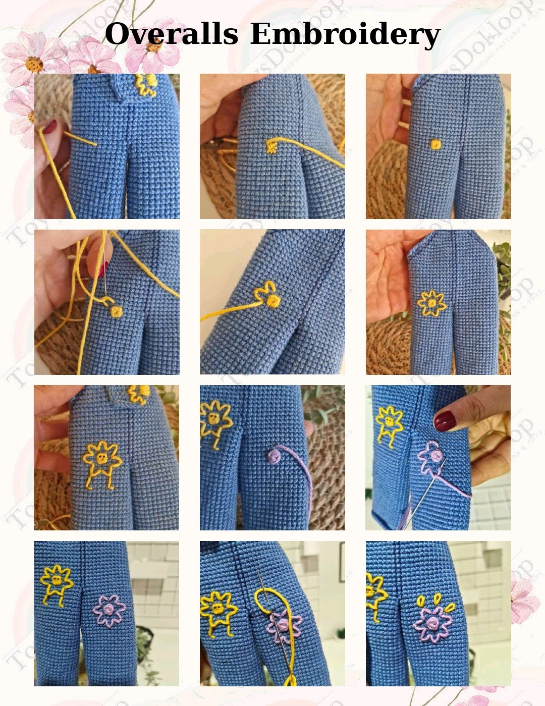 Create a Cute Crochet Doll with Colorful Overalls Pattern