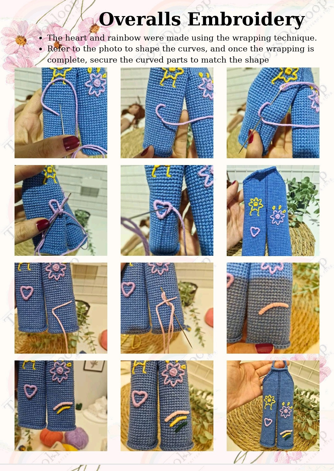 Create a Cute Crochet Doll with Colorful Overalls Pattern