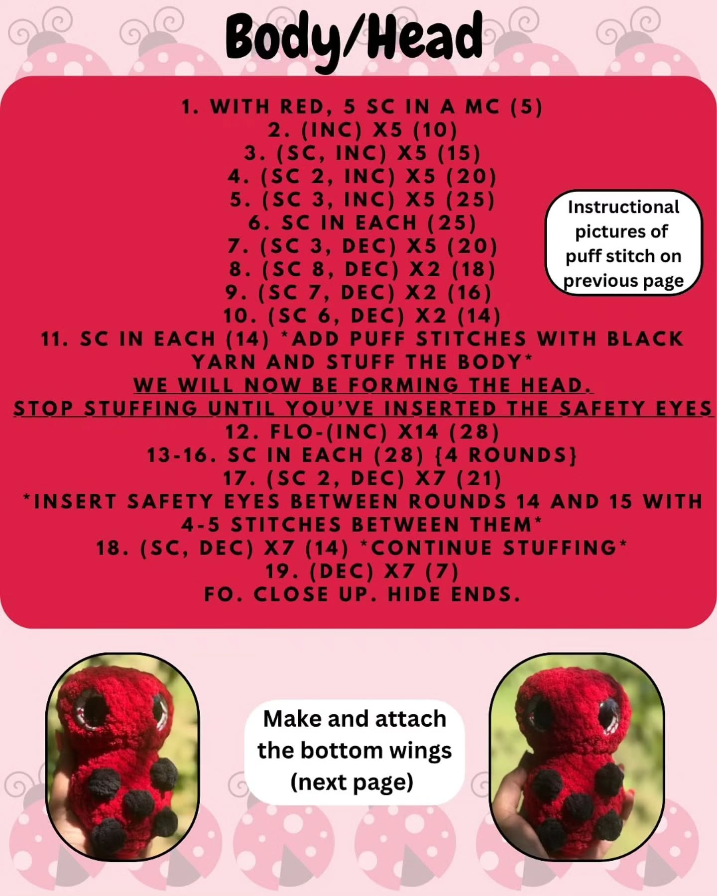 Create a Cute No-Sew Crochet Ladybug with This Free Pattern