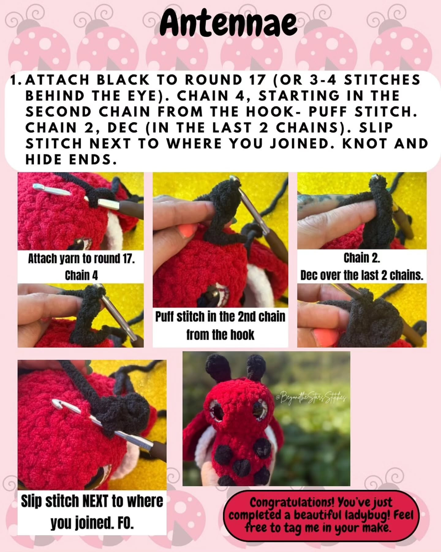 Create a Cute No-Sew Crochet Ladybug with This Free Pattern