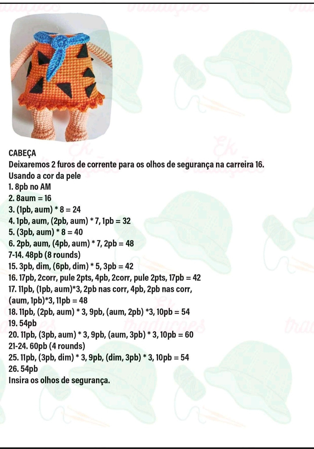 Crochê Amigurumi: Crie o Pedro dos Flintstones Grátis
