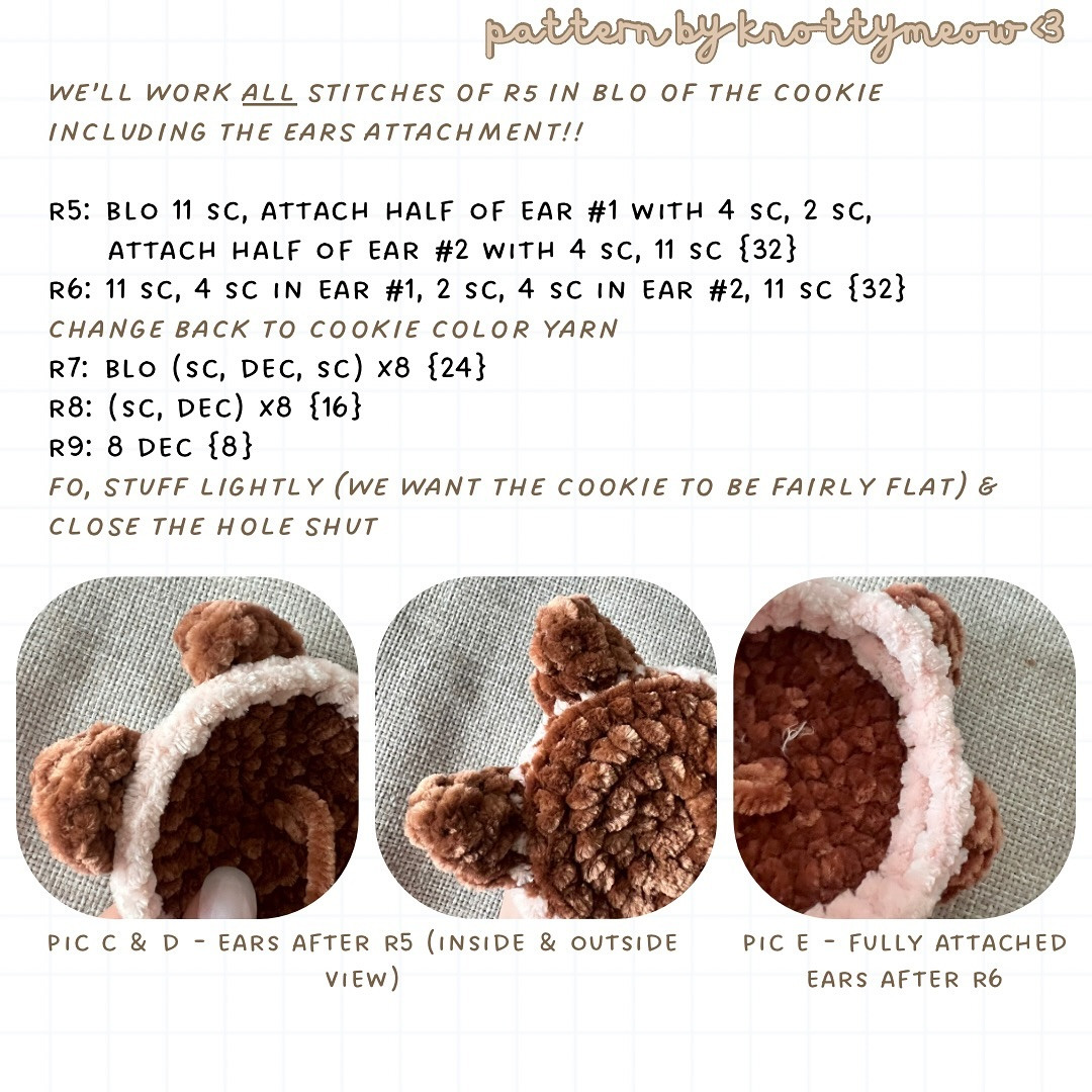 Crochet Cookie Cat Keychain Pattern - Free and Easy Tutorial