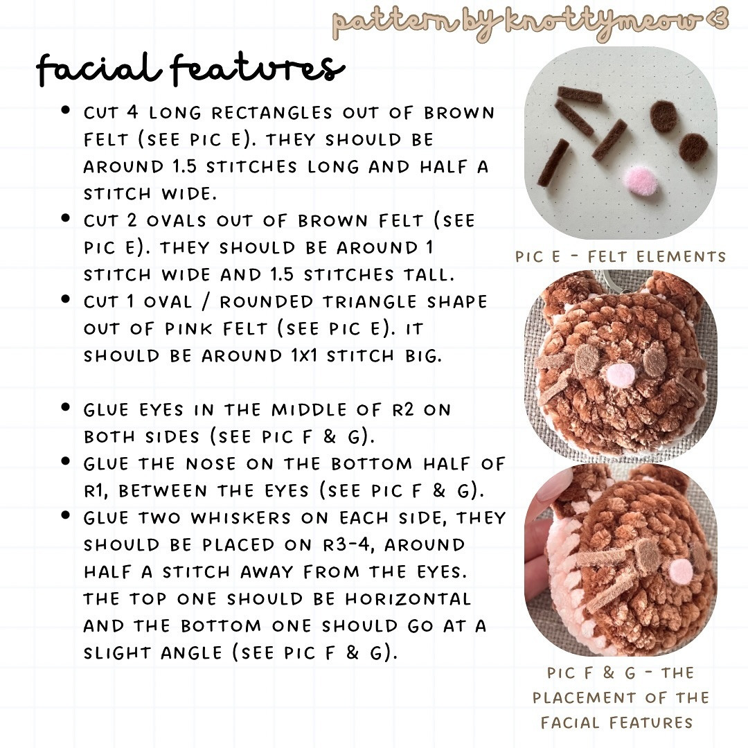 Crochet Cookie Cat Keychain Pattern - Free and Easy Tutorial
