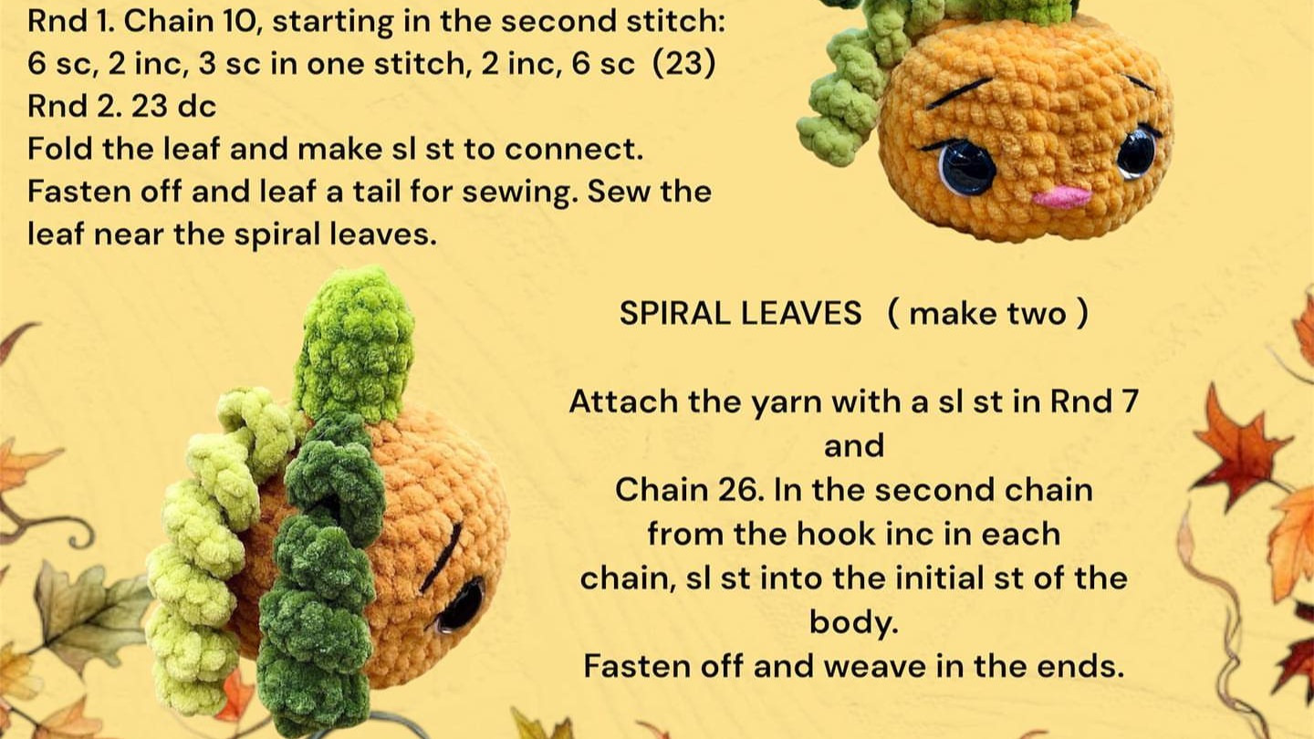 Crochet Cute Pumpkin Characters for Halloween Fun