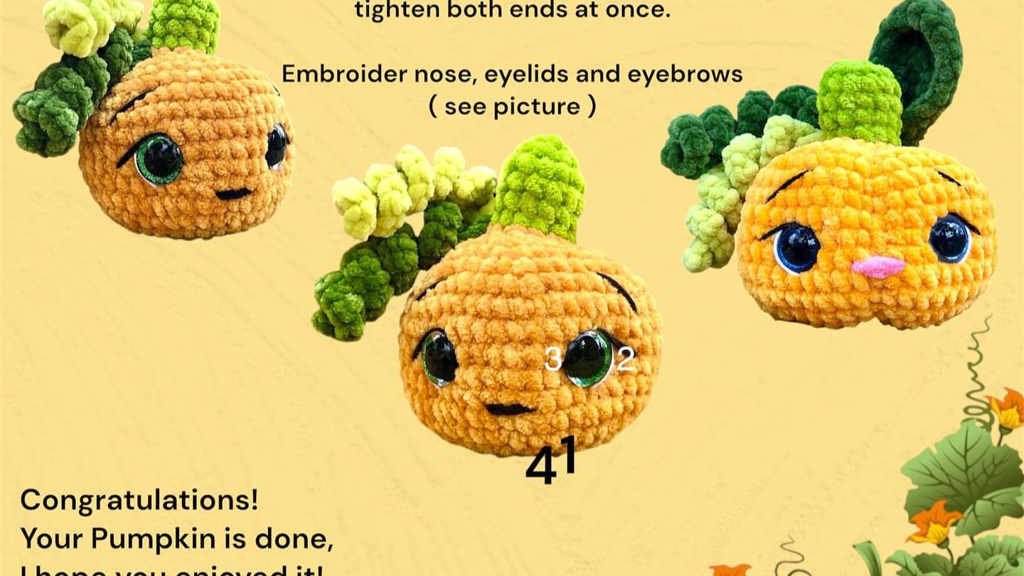 Crochet Cute Pumpkin Characters for Halloween Fun