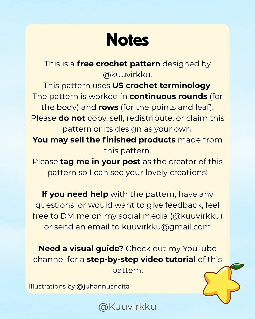 Crochet Paopu Fruit Pattern - Easy and Free for Beginners