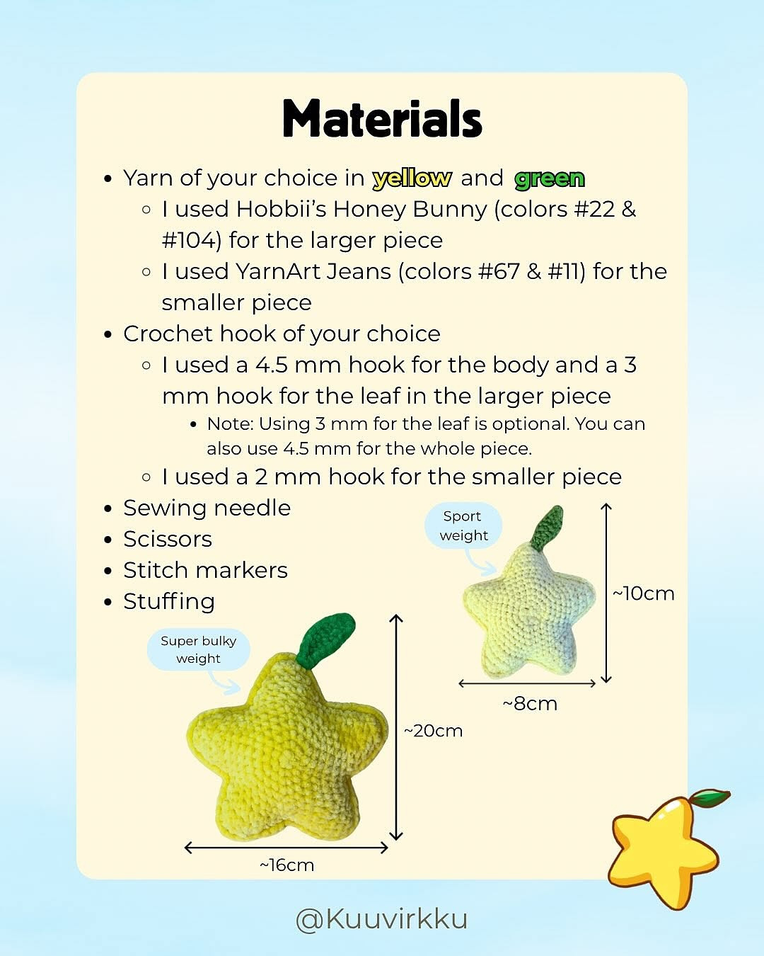 Crochet Paopu Fruit Pattern - Easy and Free for Beginners