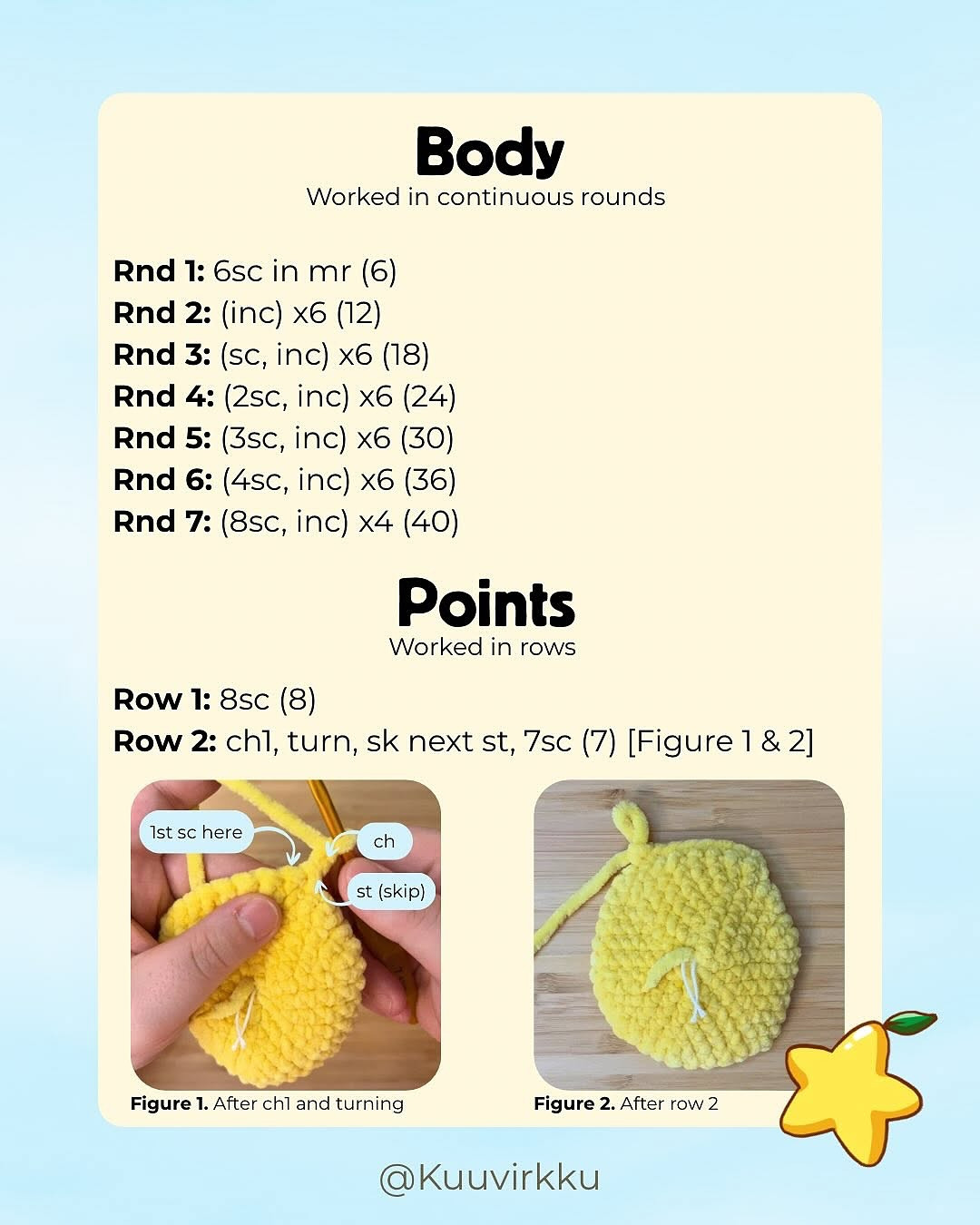 Crochet Paopu Fruit Pattern - Easy and Free for Beginners