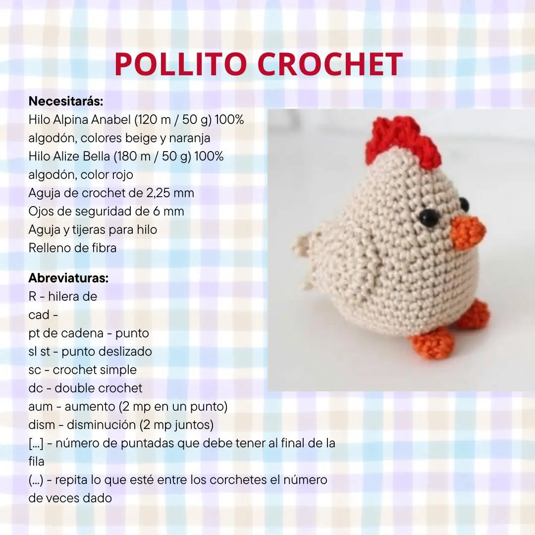 Crochet para hacer lindos pollitos en miniatura