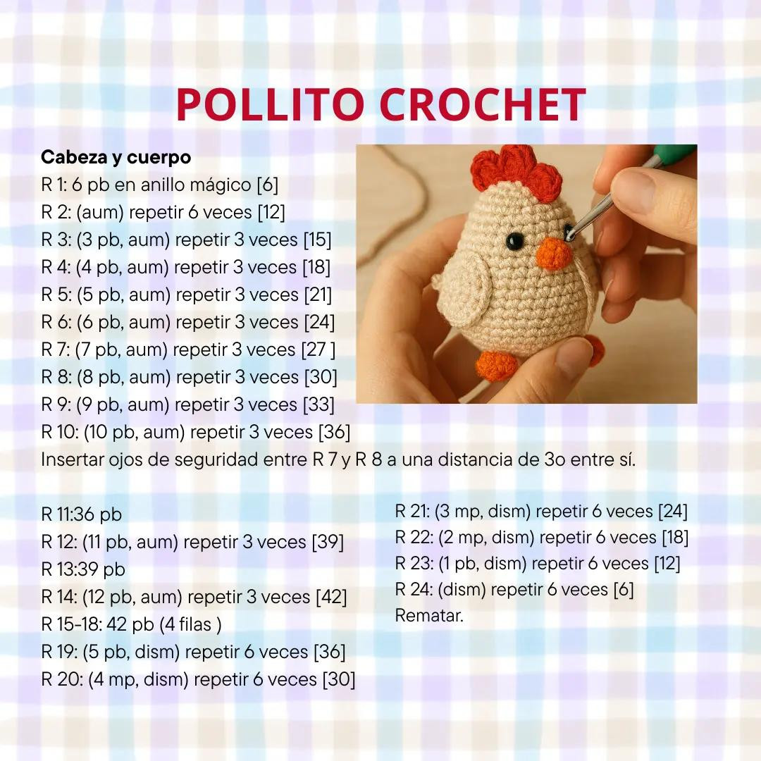 Crochet para hacer lindos pollitos en miniatura