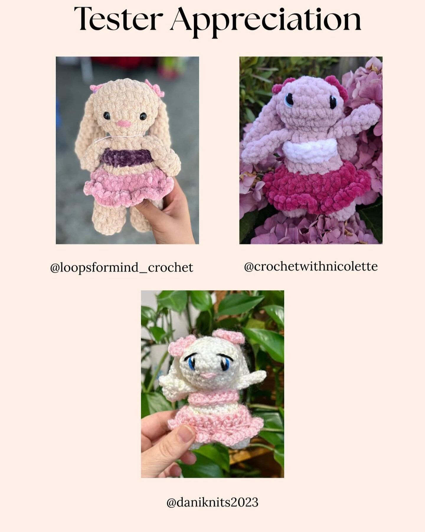 Crochet Pattern: Bailey the Bunny in a Cute Skirt