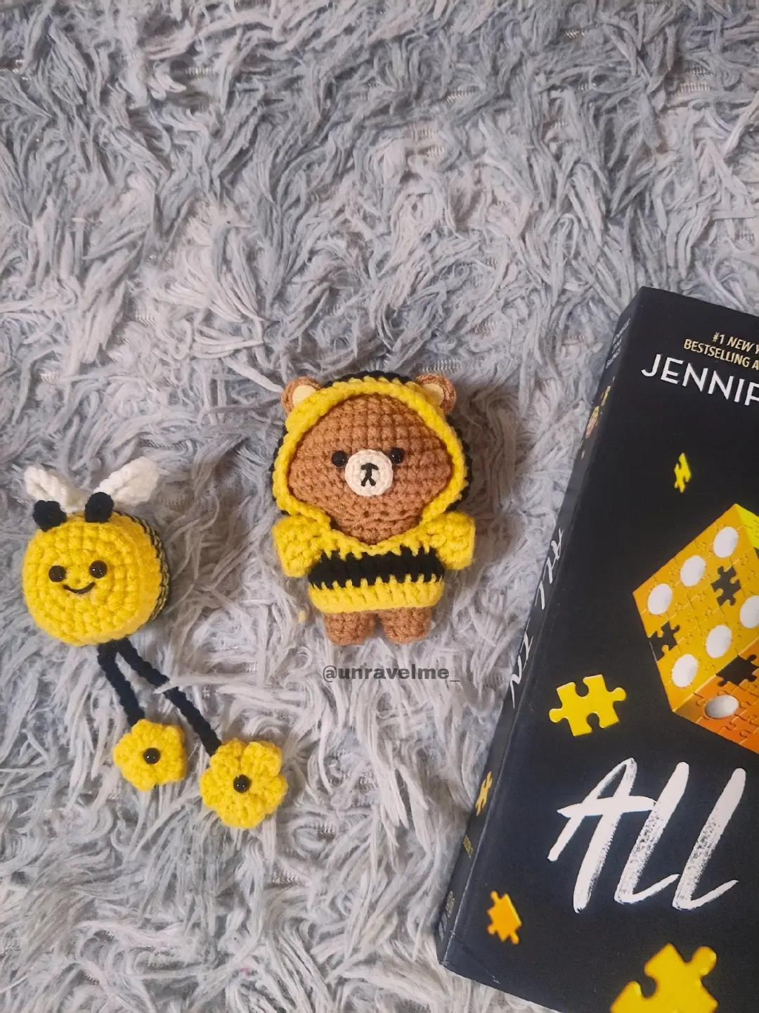 Crochet Pattern for Cute Bear Bee and Smiley Bee