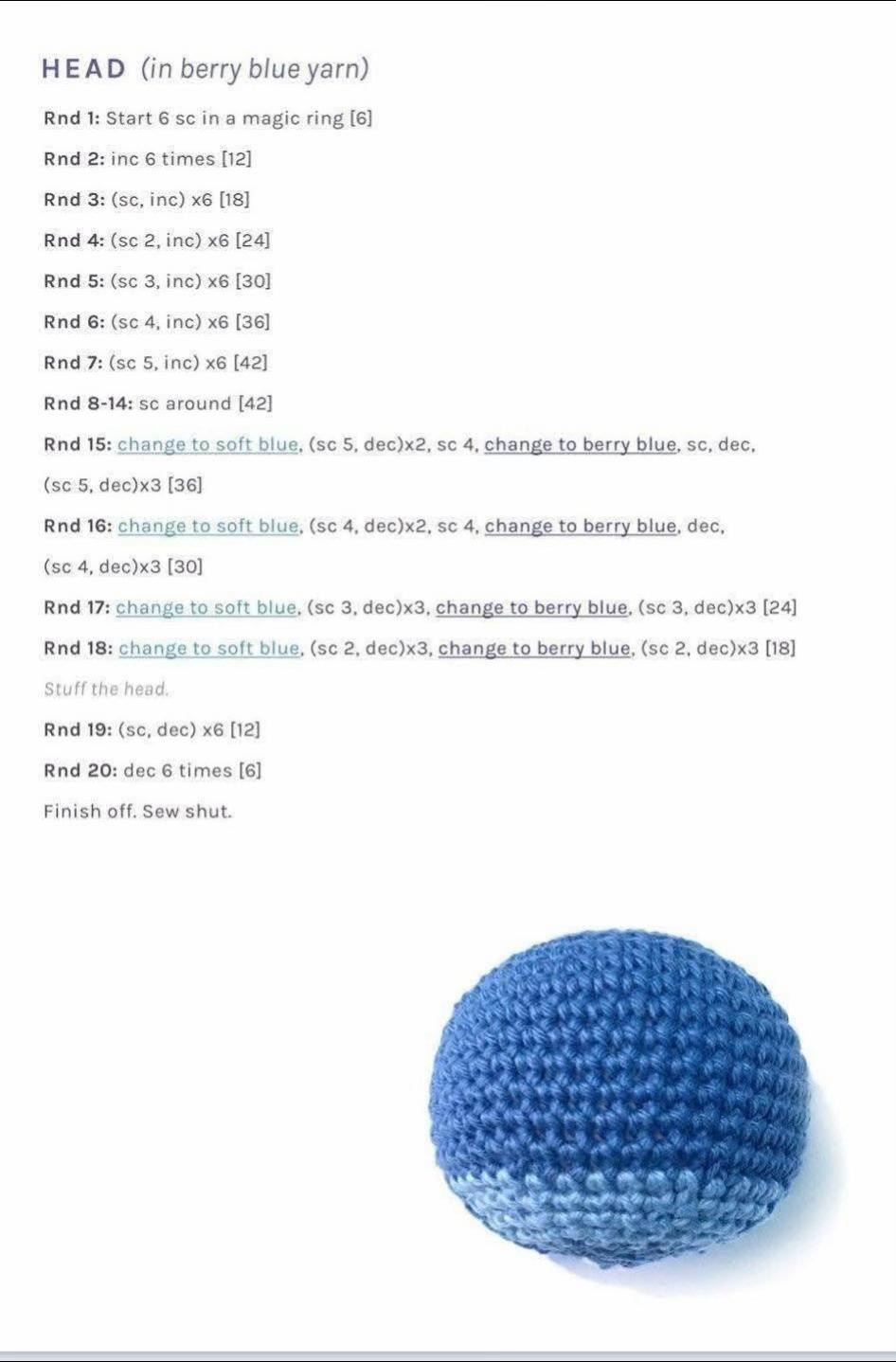 Crochet Pattern for Cute Stitch Amigurumi Toy