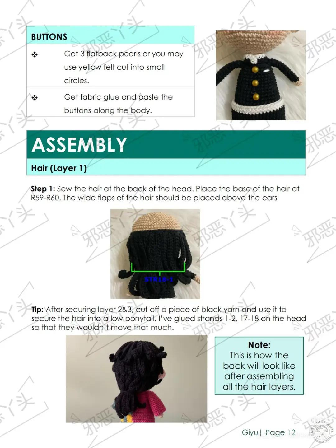 Crochet Pattern of Giyu from Demon Slayer Amigurumi