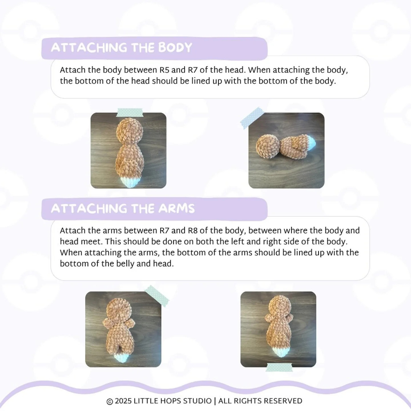 Crochet Sleepy Eevee Pattern for Amigurumi Enthusiasts
