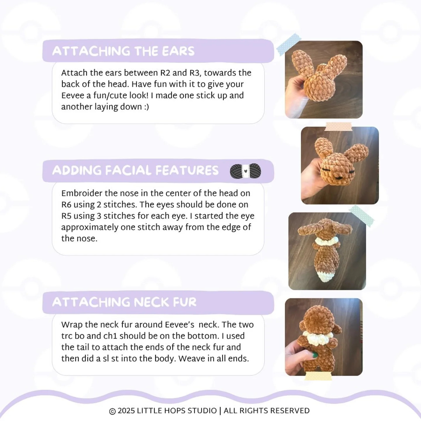 Crochet Sleepy Eevee Pattern for Amigurumi Enthusiasts