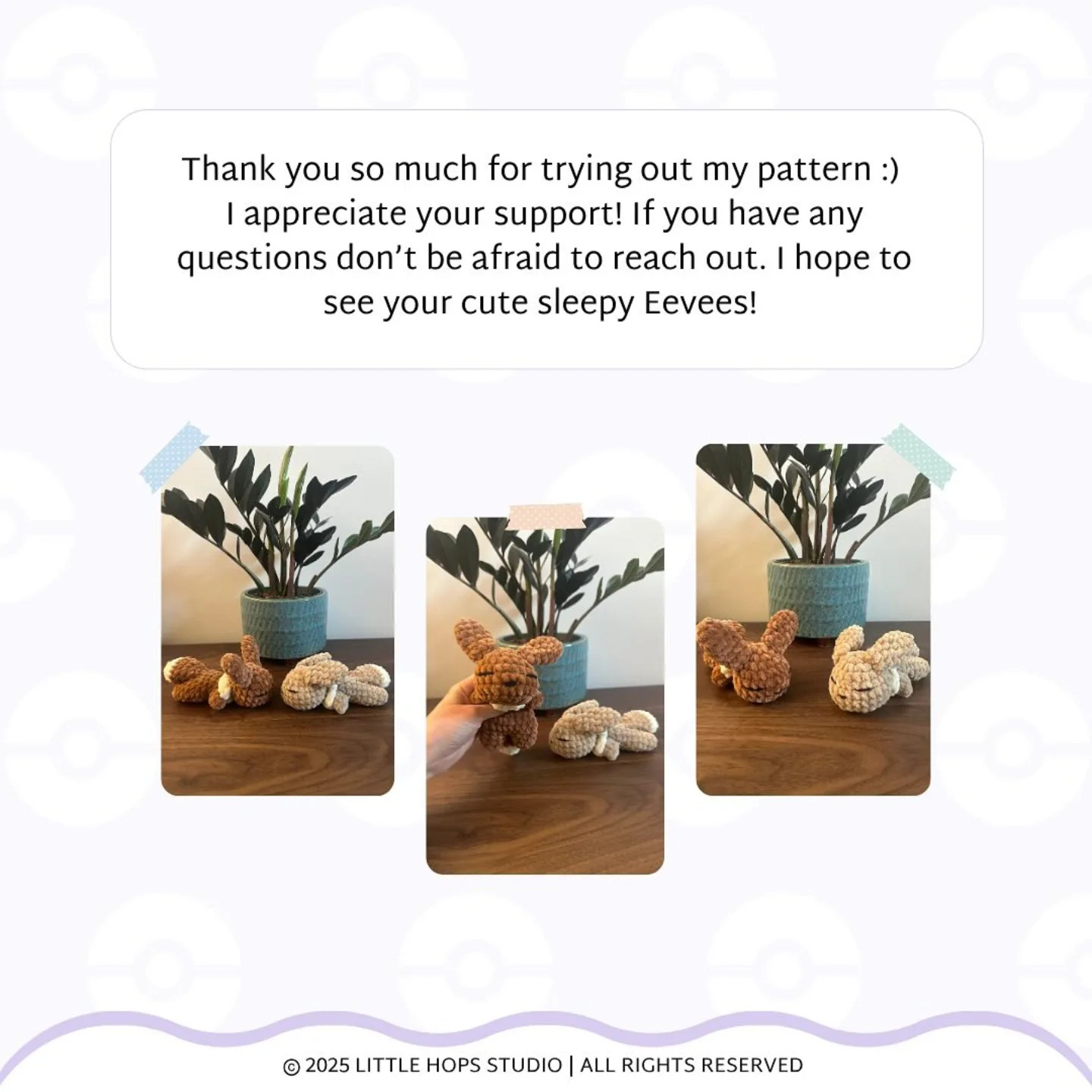 Crochet Sleepy Eevee Pattern for Amigurumi Enthusiasts