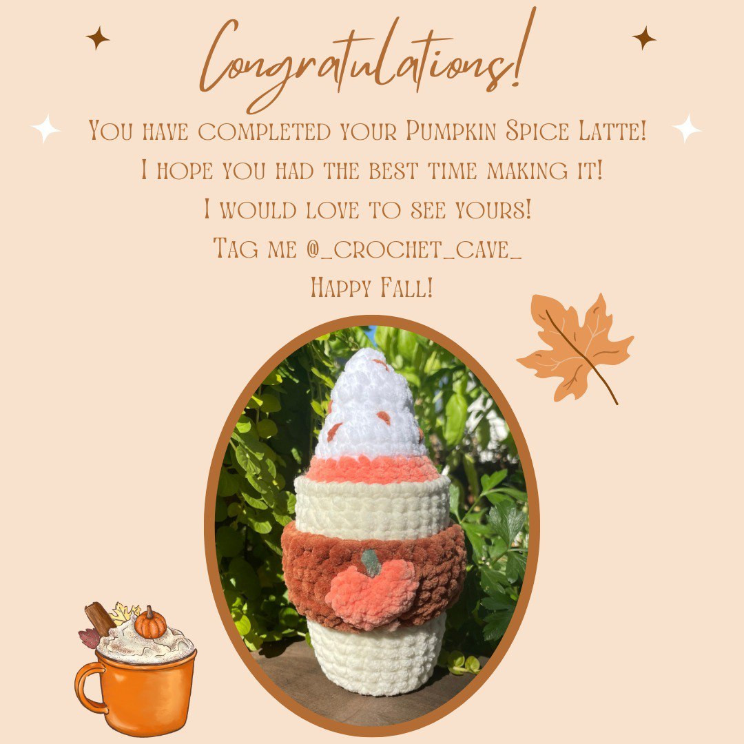 Crochet Your Cozy Pumpkin Spice Latte for Fall