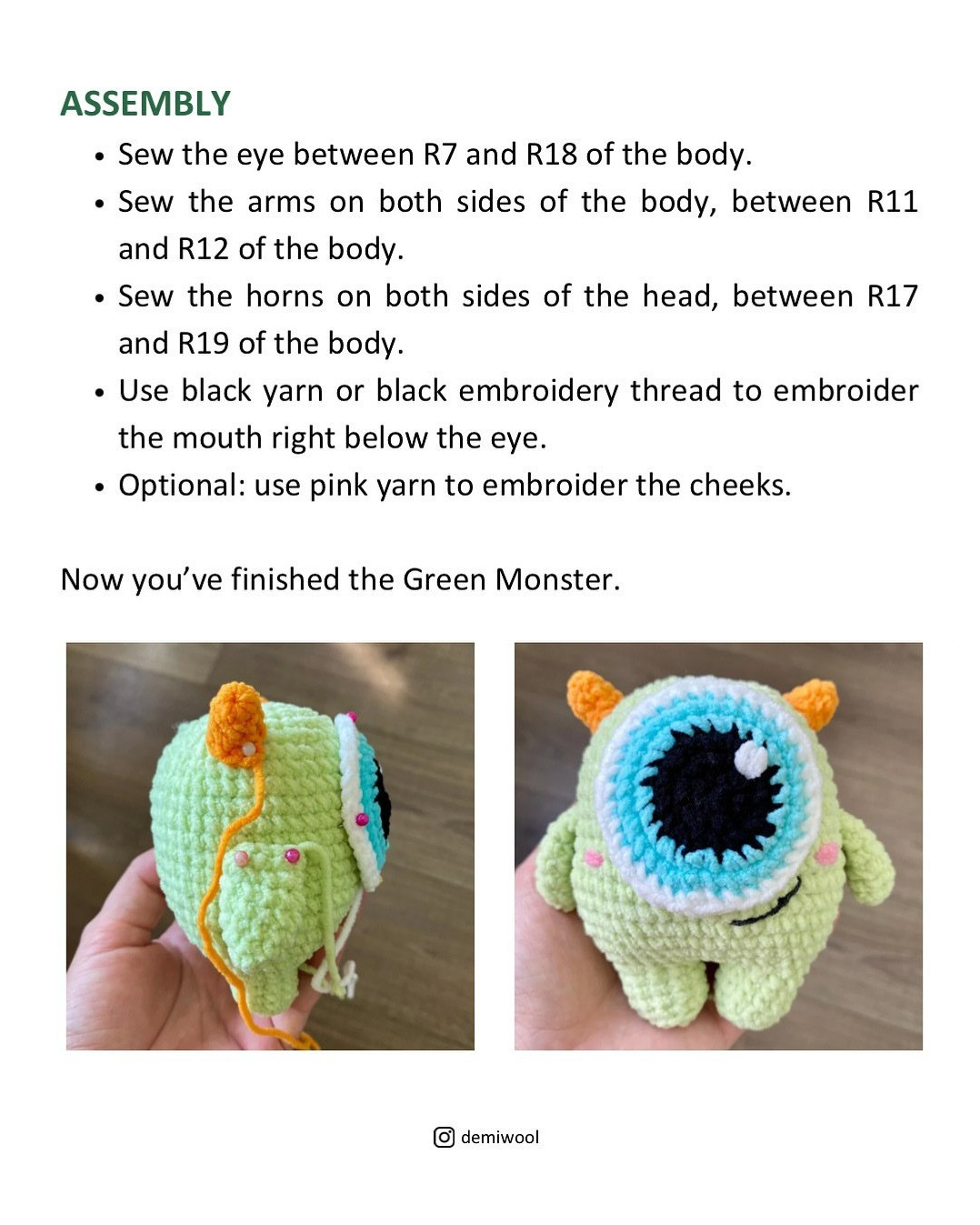 Crochet Your Own Adorable Green Monster with This Free Pattern