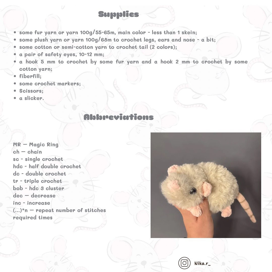 Crochet Your Own Rat with This Free Pattern